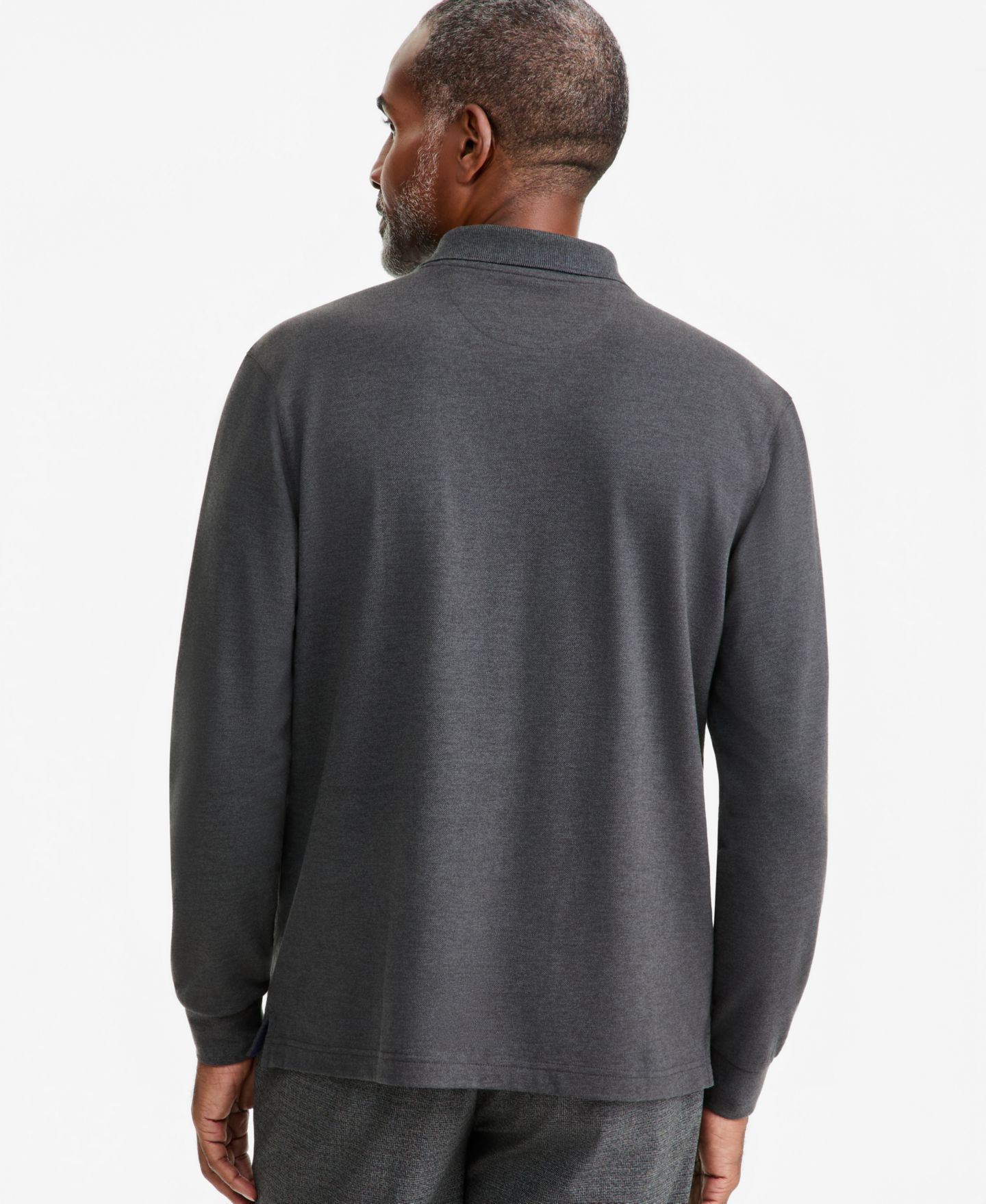 Мужское поло Club Room Solid Stretch Polo Shirt, цвет: Яркий белый — фото 9