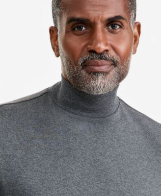 Men's Solid Mock Neck Shirt