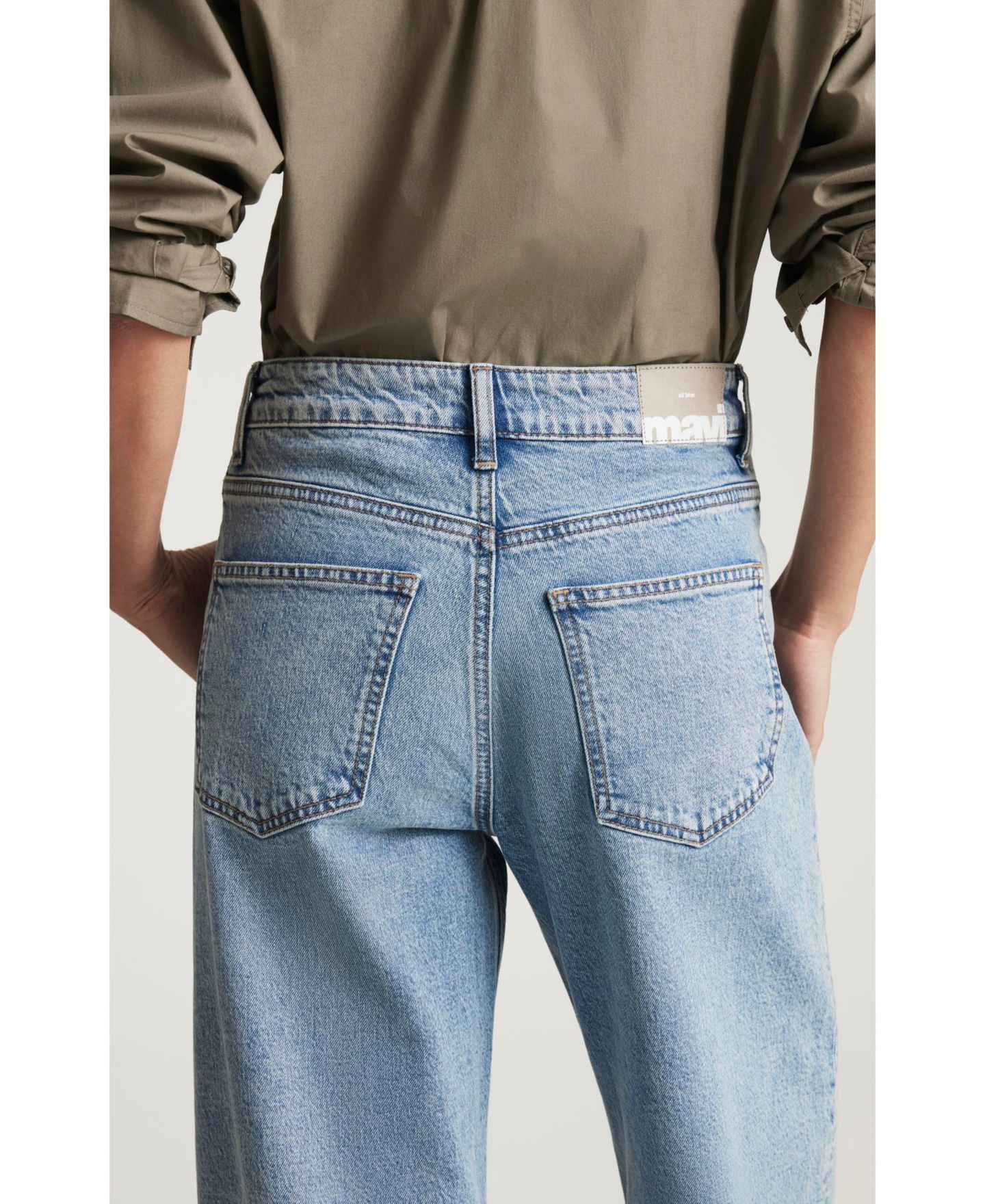 Женские джинсы Mavi Jeans Florida Mid Rise Wide Leg, цвет: Светлый синий — фото 3
