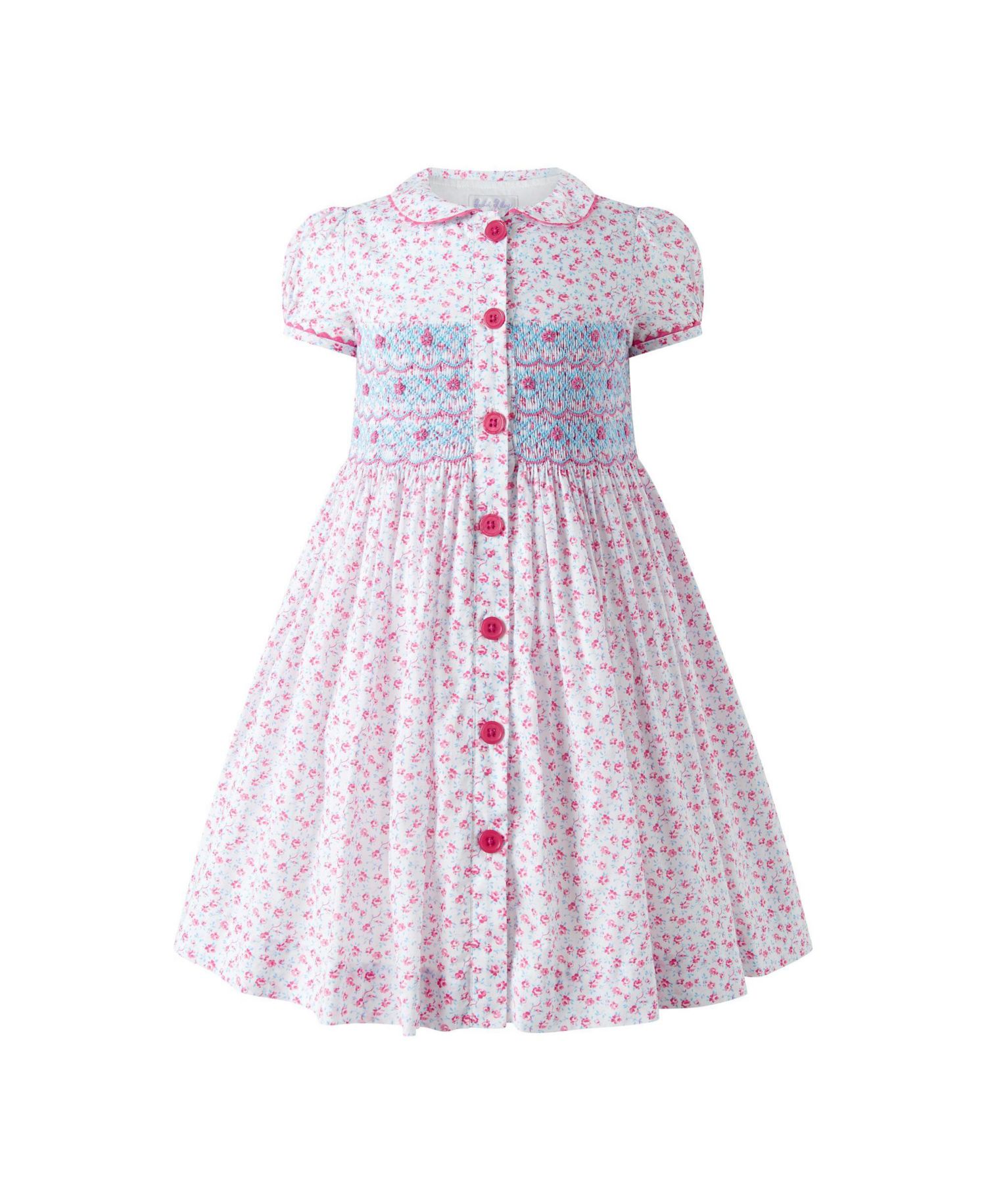 Girls 2-10 Smocked Button-front Dress