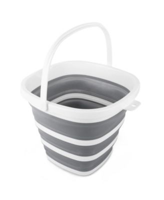 10L Collapsible Bucket With Handle Portable Foldable Storage Tub For Camping Car Cleaning