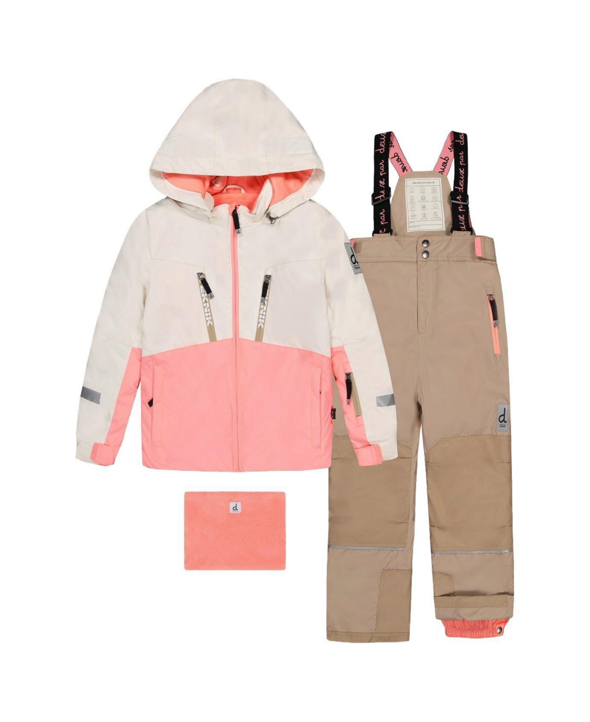 Deux par Deux Toddler Girls(4T-5T) Two Piece Teknik Snowsuit