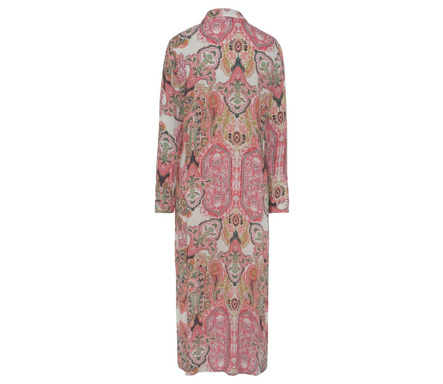 Women's Viscose Printed Button Down Multiway Scoop-Neck Midi Dress