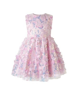 Girls' 2-10 3D Sequin Party Dress