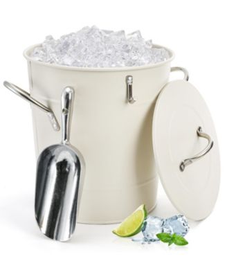 4l Ice Bucket With Lid And Scoop Double Walled Insulated Beverage Tub For Camping Bbq Cocktail Parties Indoor Outdoor