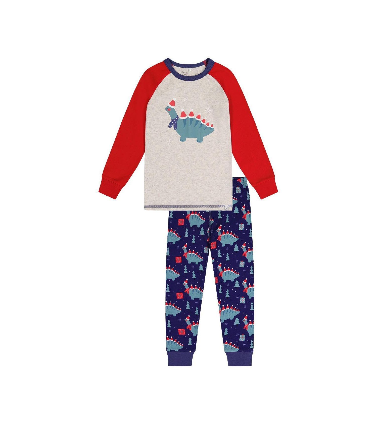 Little Boys 6-12 Cotton Two Piece Pajama Set Dinosaur Print