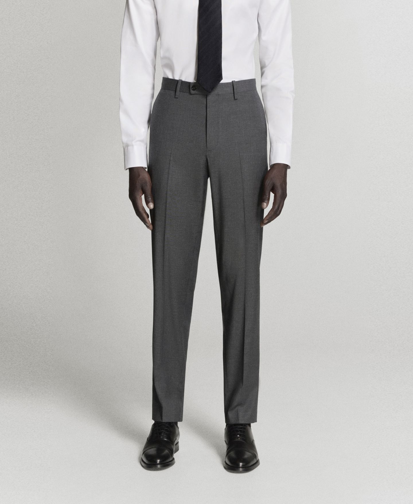Мужские брюки MANGO Milan Slim-Fit Suit, цвет: Серый — фото 1