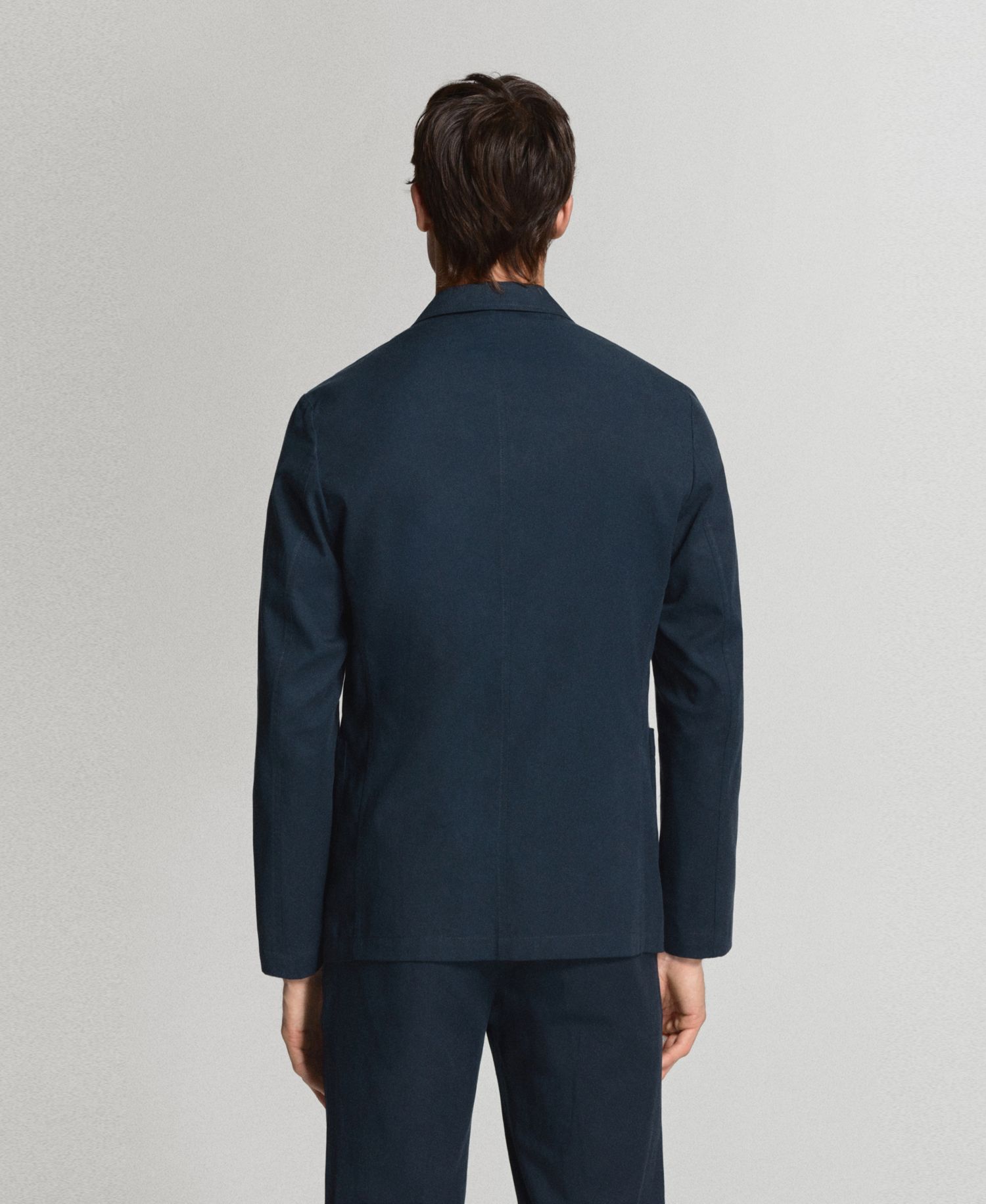 Men's Slim-Fit Linen-Lyocell Blend Suit Blazer