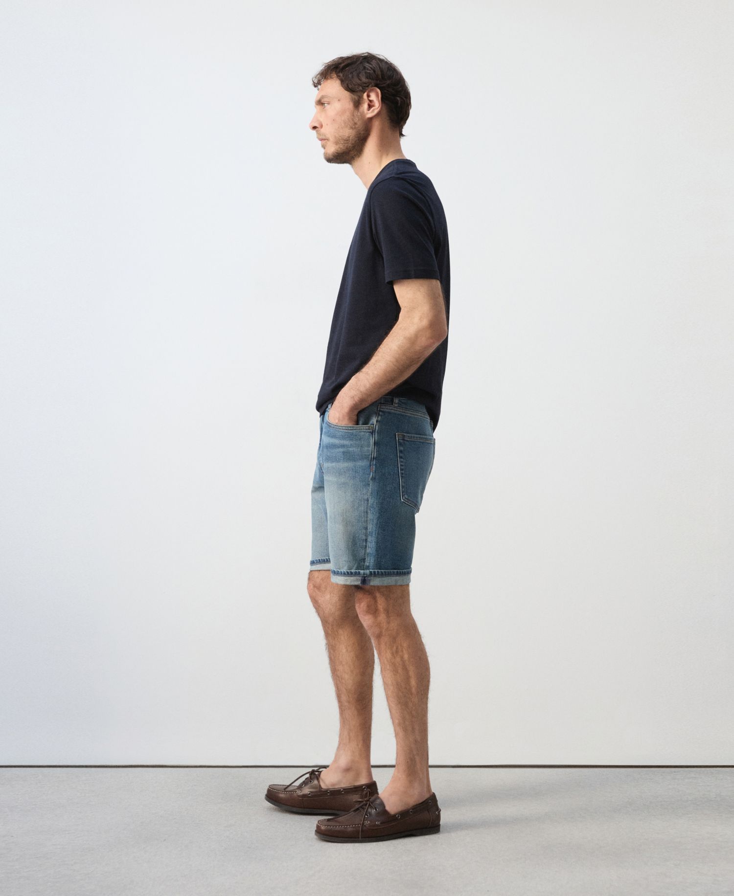 Men's Slim-Fit Denim 9.45" Bermuda Shorts