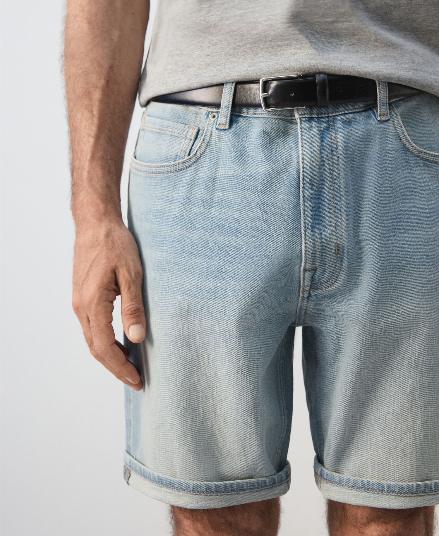 Men's Slim-Fit Denim 9.45" Bermuda Shorts