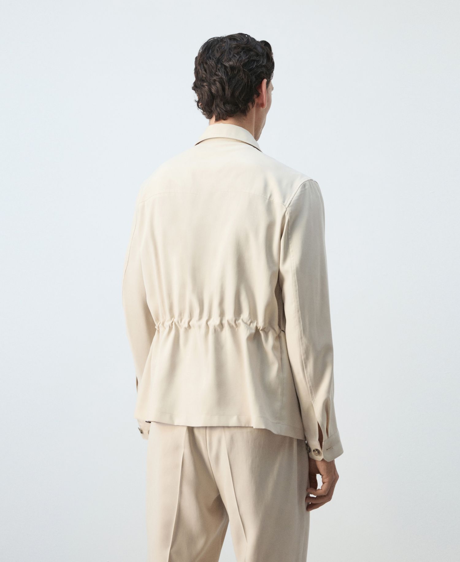 Men's Pockets Regular-Fit Modal Jacket