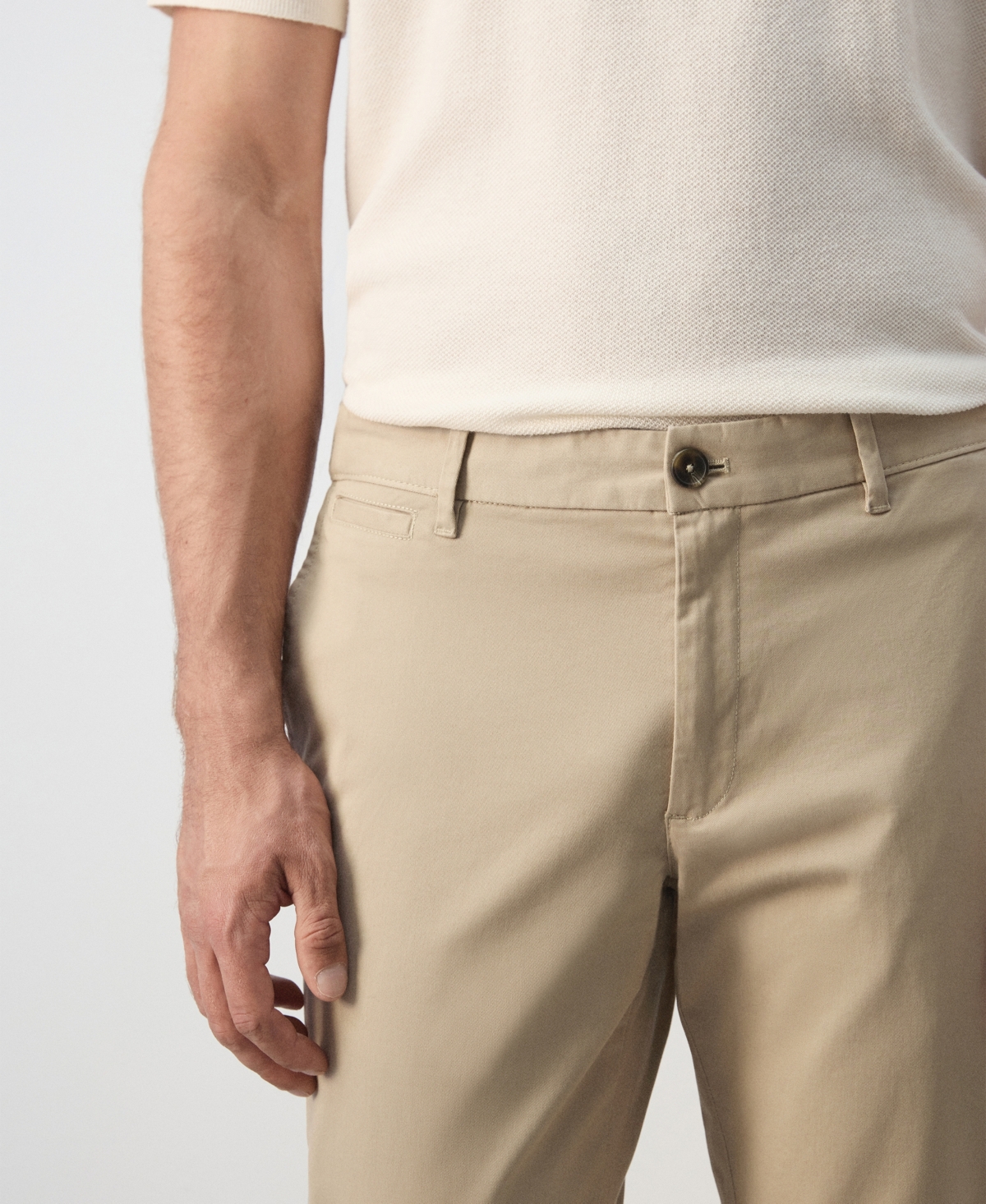 Mango Men's Prato Cropped Tapered Chino Pants