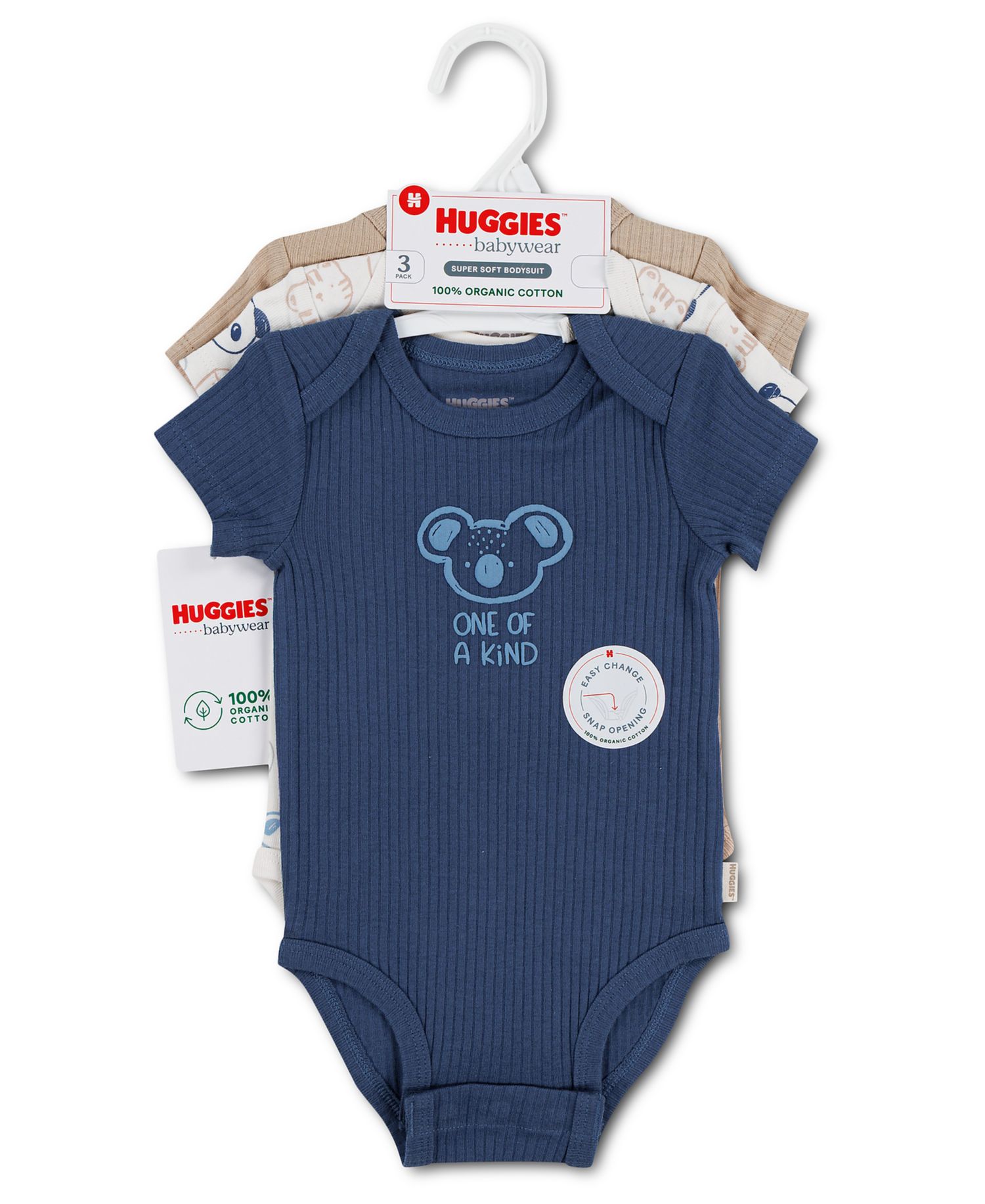 Baby Boys' Babywear Short-Sleeve Bodysuits, 3-Pack