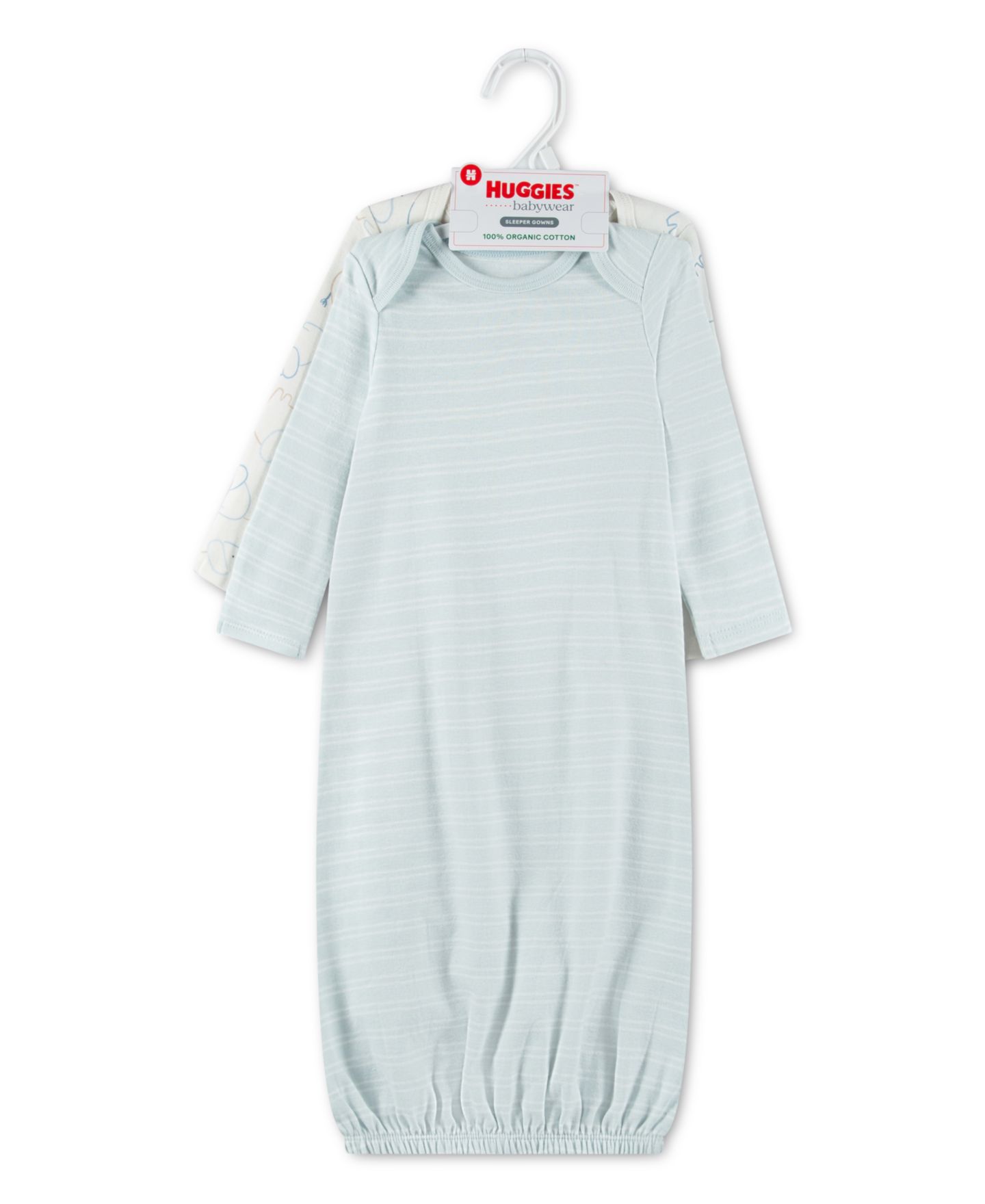 Платья Huggies Babywear Long-Sleeve Gowns, 2-Pack для мальчиков-малышей, цвет: Синий меланжевый — фото 3