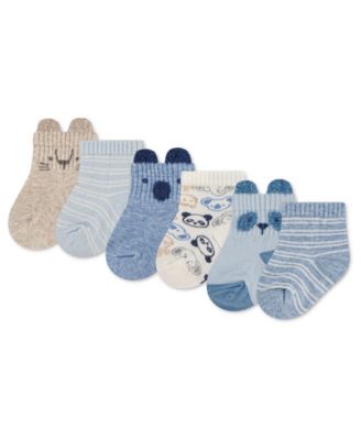 Baby Boys' 1M-4T Babywear Quarter Socks, 6-Pack