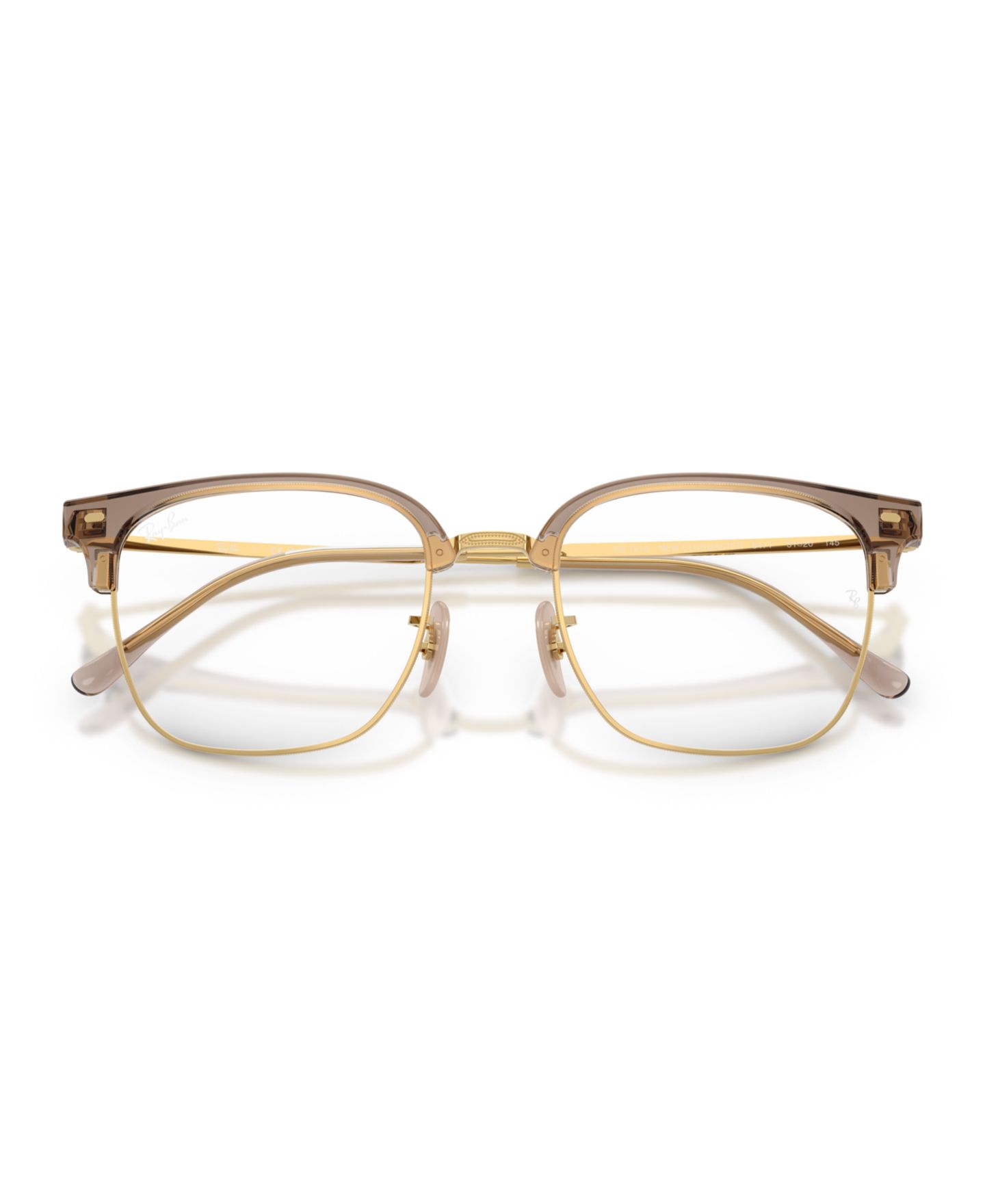 Очки Ray-Ban Unisex New Clubmaster Optics Eyeglasses, RB7216, цвет: Бежевый золотой — фото 5