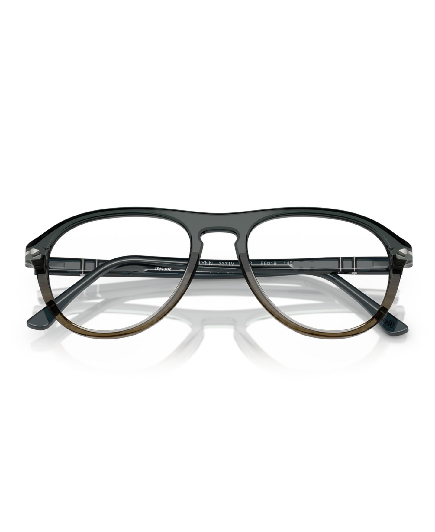 Очки Persol Unisex Lynn Eyeglasses, PO3371V, цвет: Серый полосатый зелёный — фото 5