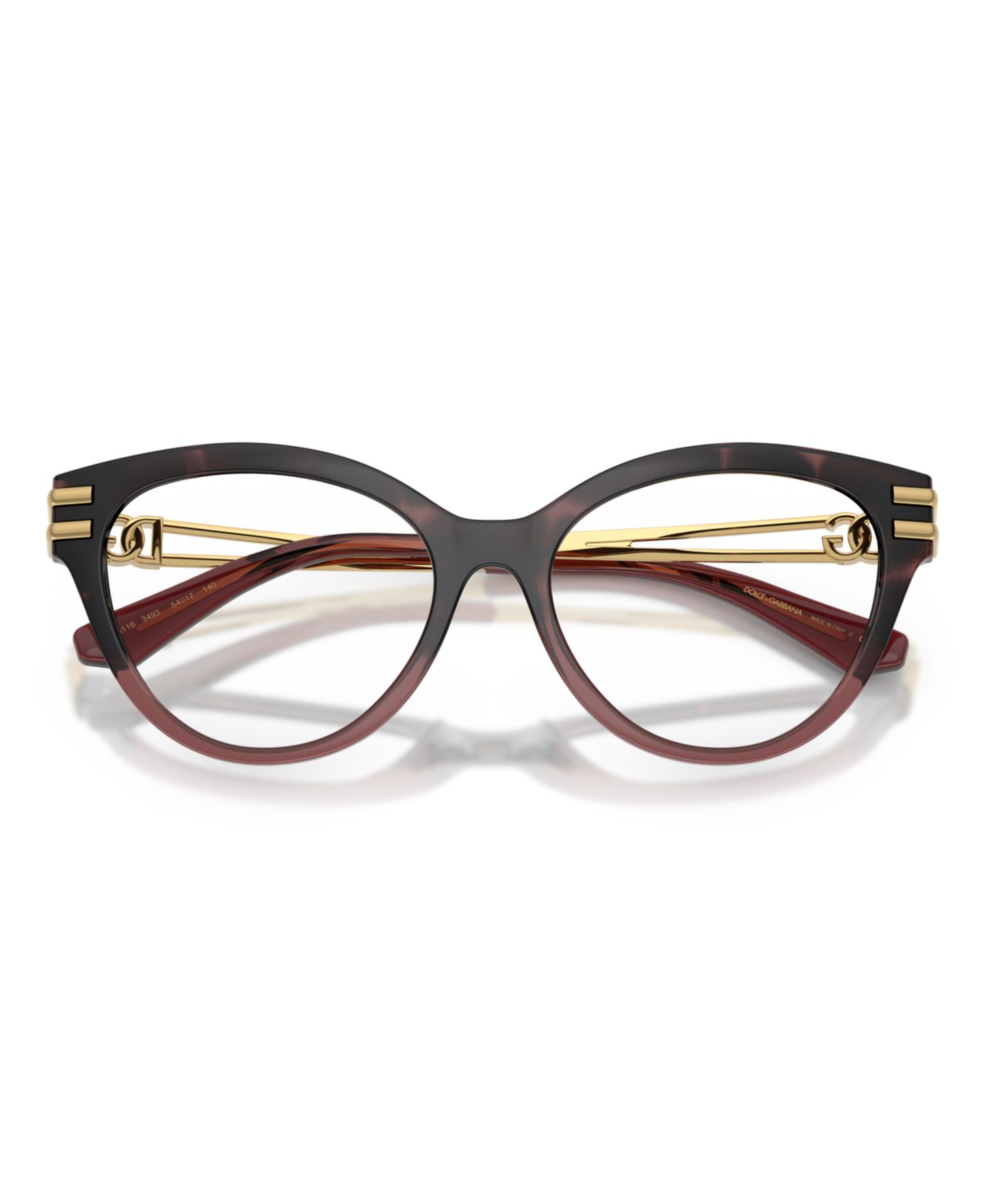 Женские очки Dolce&Gabbana Eyeglasses, DG5116, цвет: Бордовый гавана градиентный — фото 5