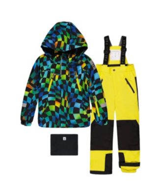 Kids and Baby Toddler Boy(2T-5T) Two-Piece Play Snowsuit Checkerboard with Pants