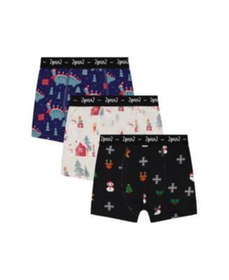 Little and Big Boy (2-5)Boxer Pack Of 3 Holiday Prints