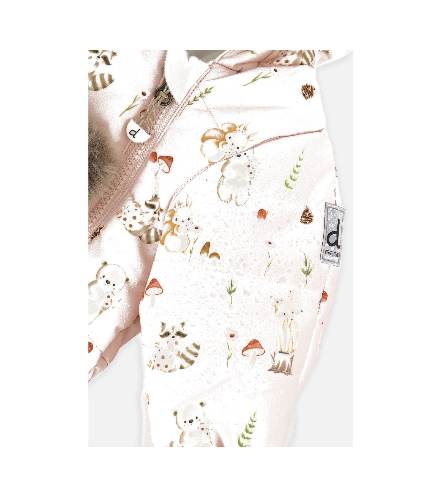 Baby Girls (3m- 18m) One Piece Snowsuit Adapted for Car Seats Animal Print
