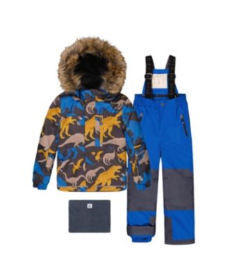Toddler Boy (2T-5T) Two Piece Play Snowsuit Dinosaur Print with Pants