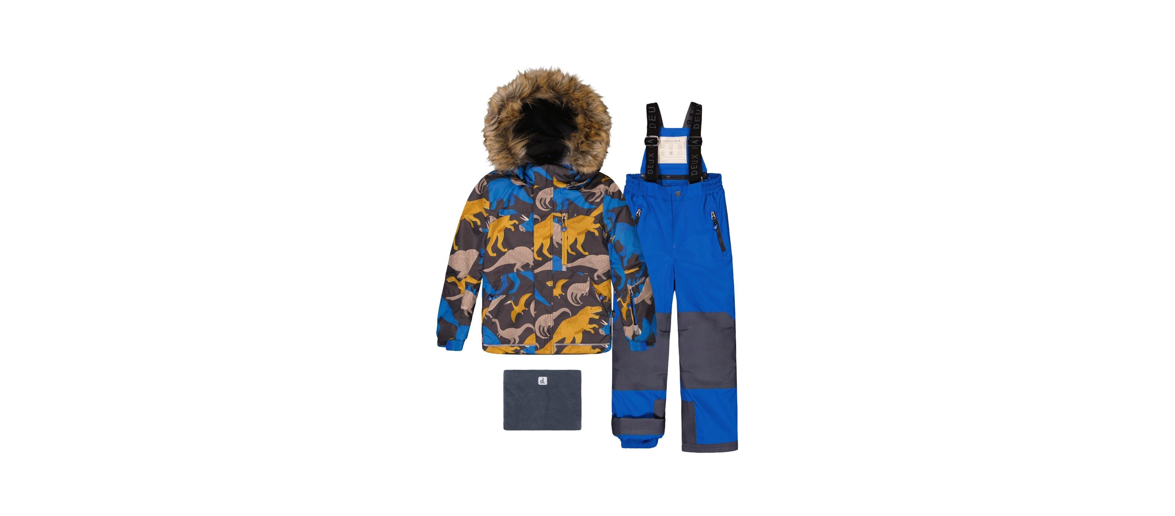 Deux par Deux Toddler Boy (2T-5T) Two Piece Play Snowsuit Dinosaur Print with Pants