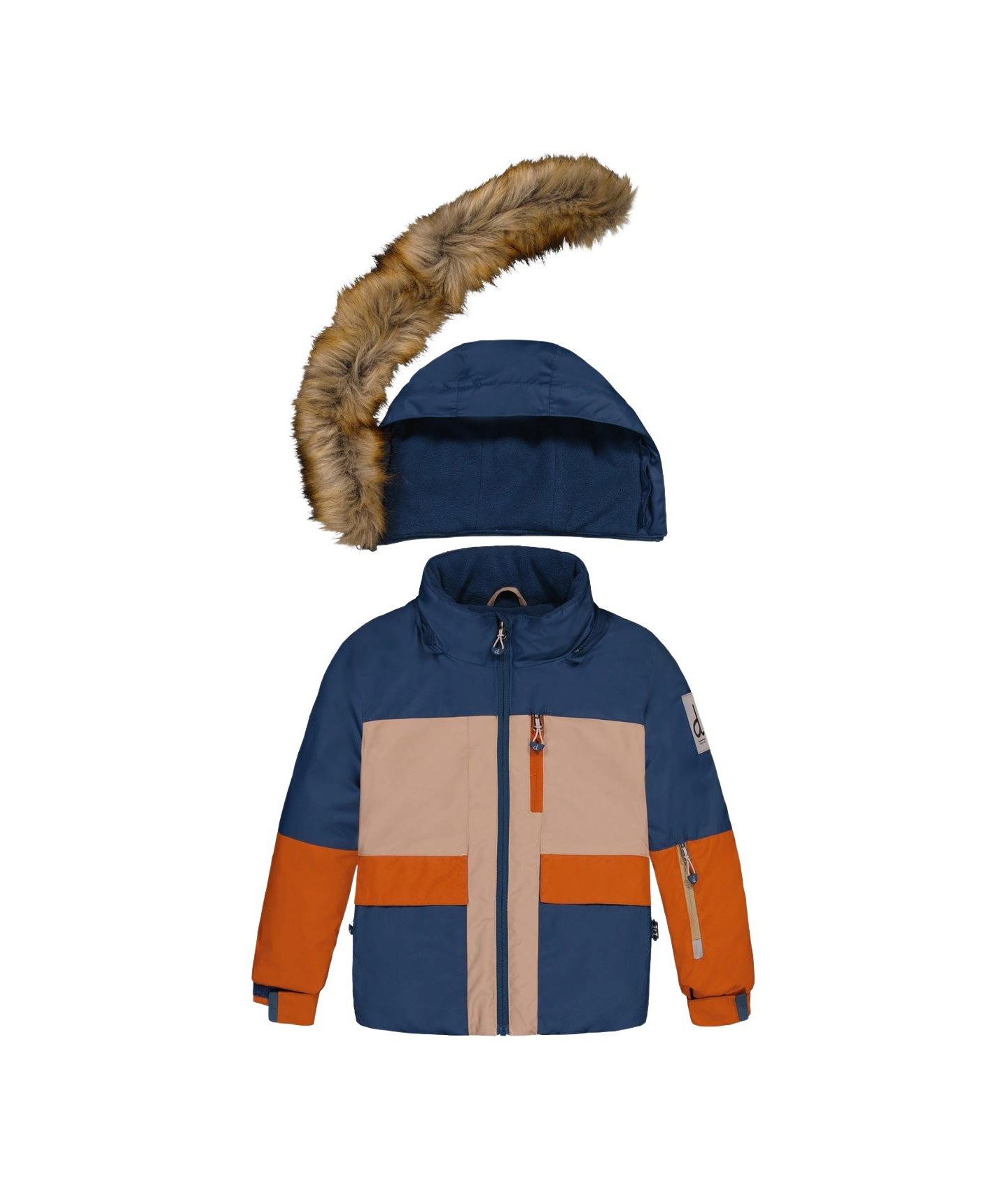 Брюки Deux par Deux Two Piece Play Snowsuit with Bear Print для мальчиков-малышей, цвет: Синий с принтом — фото 7