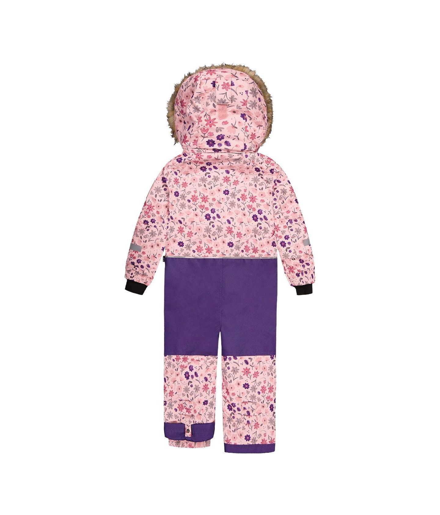 Комбинезон Deux par Deux One Piece Play Snowsuit Mini Flower Print для девочек, цвет: Розовый с принтом — фото 5