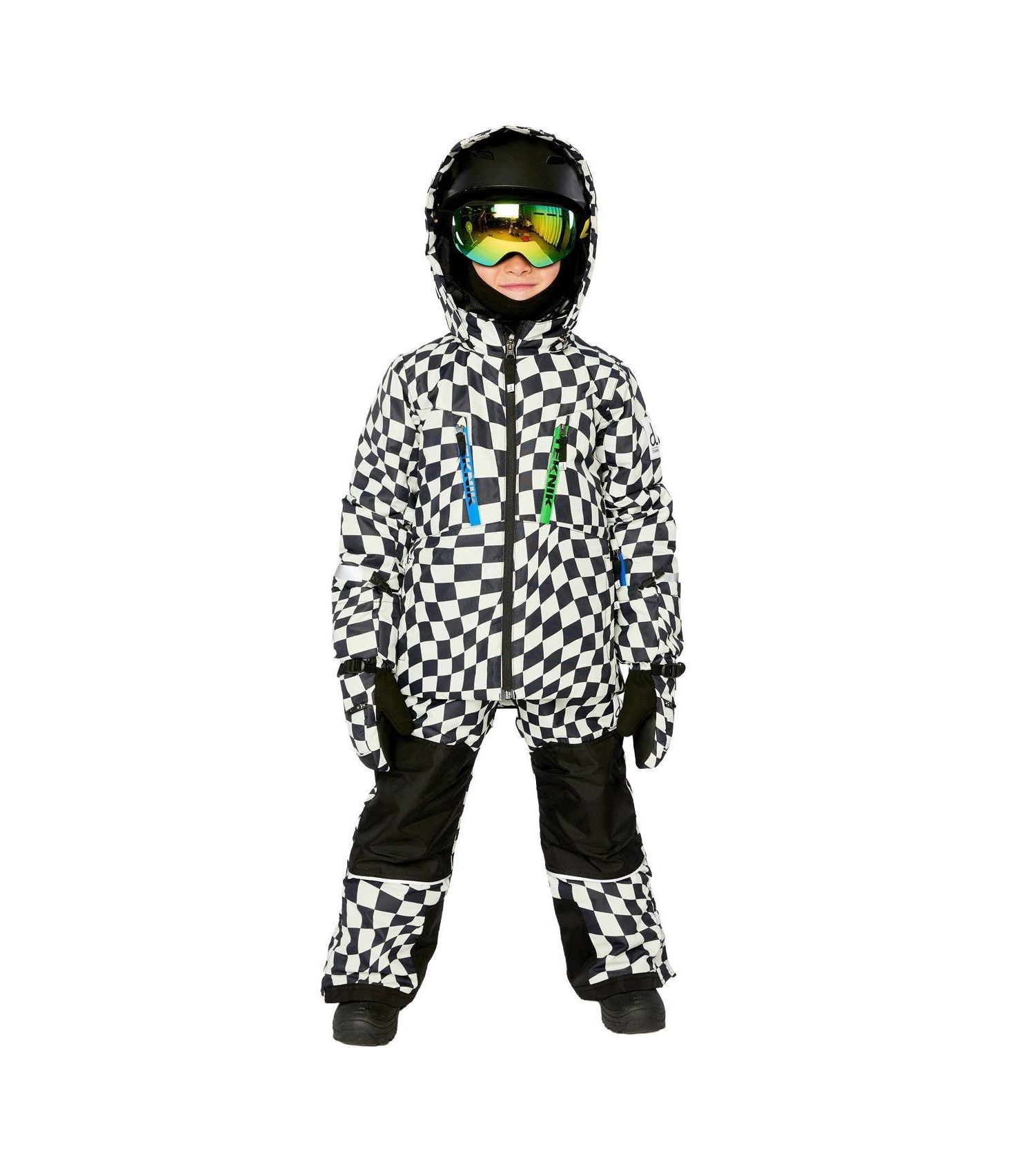 Little and Big Boy 6-16 Two Piece Teknik Snowsuit Checkered Print