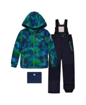 Toddler Boy (2T-5T) Two Piece Play Snowsuit Checkered Print with Pants