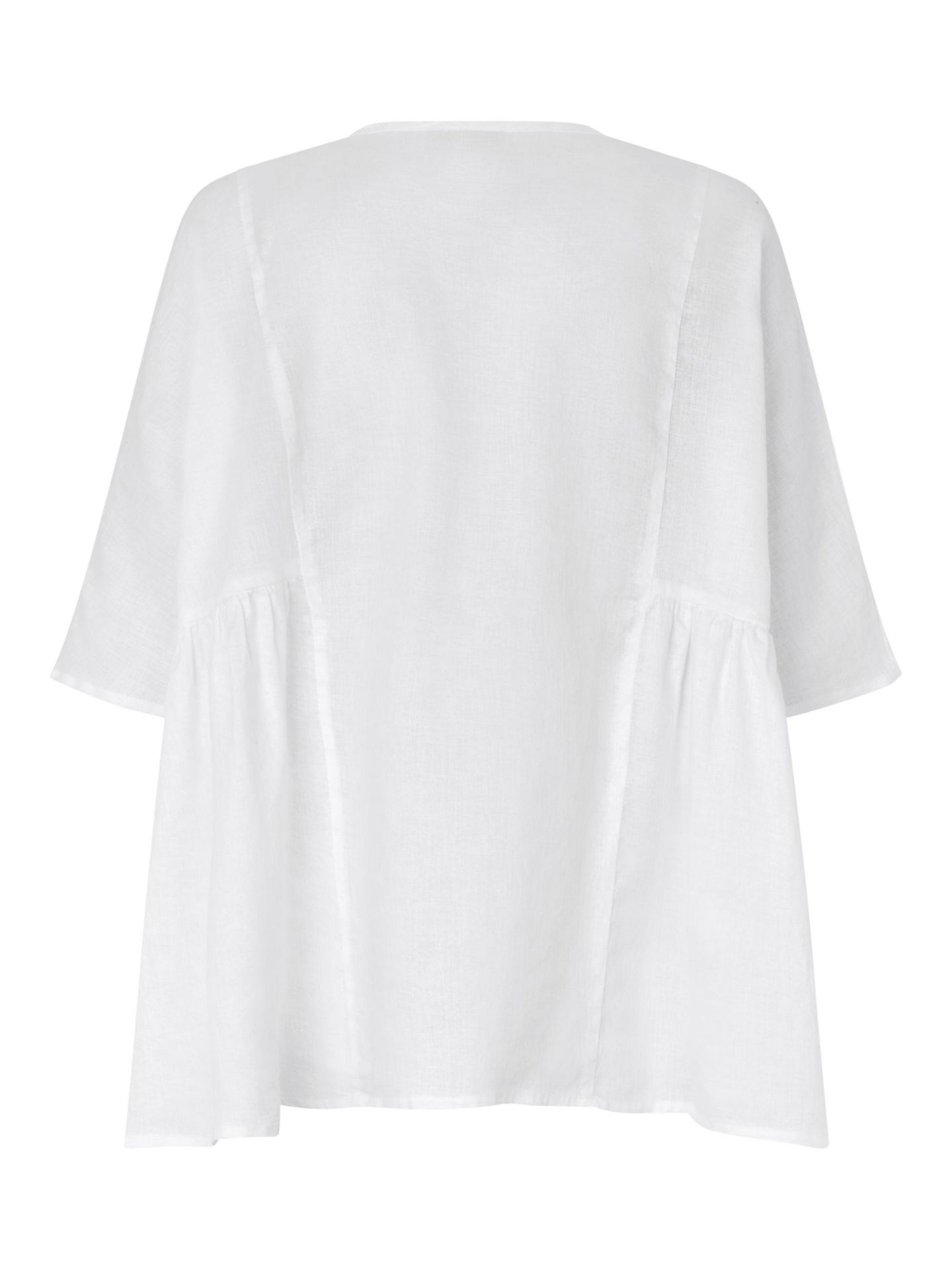 Женская блузка Masai Copenhagen Mablissea Oversized Short-Sleeve Linen, цвет: Белый — фото 5