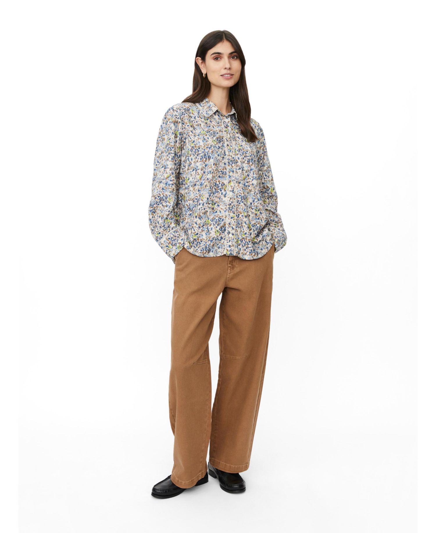 Women's MaIthyria Long-Sleeve Floral-Print Button-Down Shirt