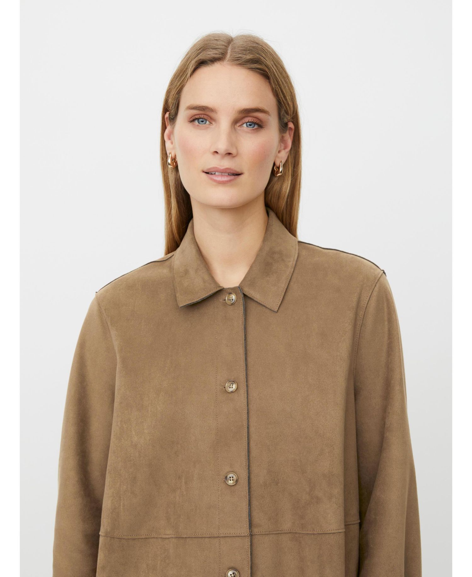 Women's Maivethra Faux-Suede Long-Sleeve Shirt