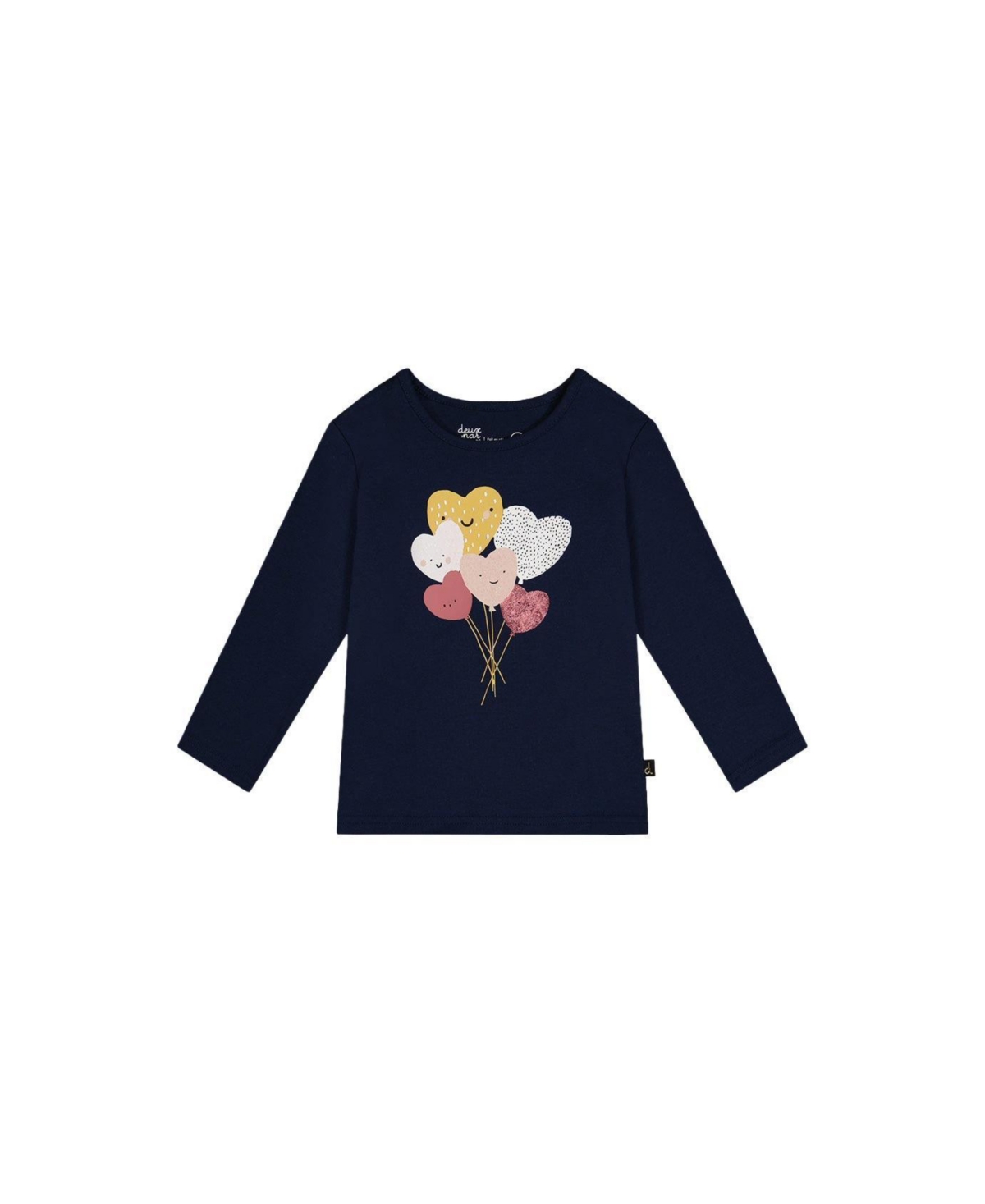Deux par Deux Baby Girls (12m-24m) Cotton T-Shirt - Royal blue and pink