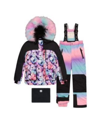 Toddler Girls Kids&baby (2T-5T)Toddler Two Piece Play Snowsuit Floral Print