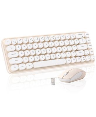 i68 Wireless 68-Key Typewriter Style Keyboard and Mouse Set for PC/Mac