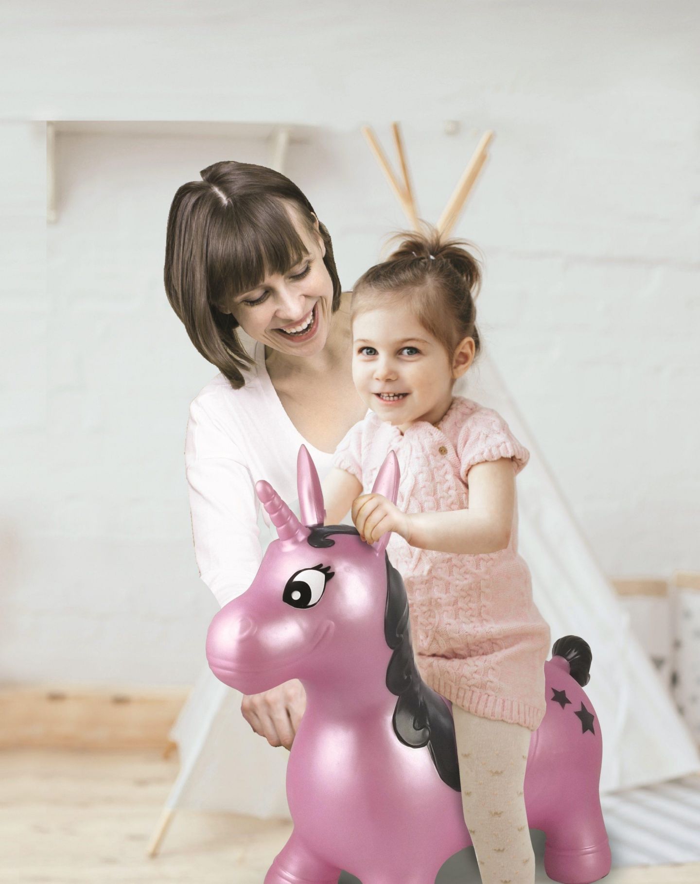 Детская игрушка Lexibook Inflatable Jumping Unicorn, Plastic, Develops Balance and Motor Skills, Ages 3+, цвет: Фиолетовый — фото 8