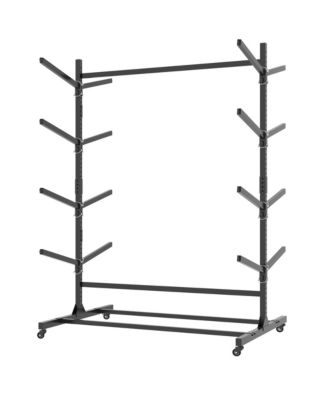 Steel Kayak Storage Rack Vertical 8 Capacity Adjustable Shelves Heavy Duty