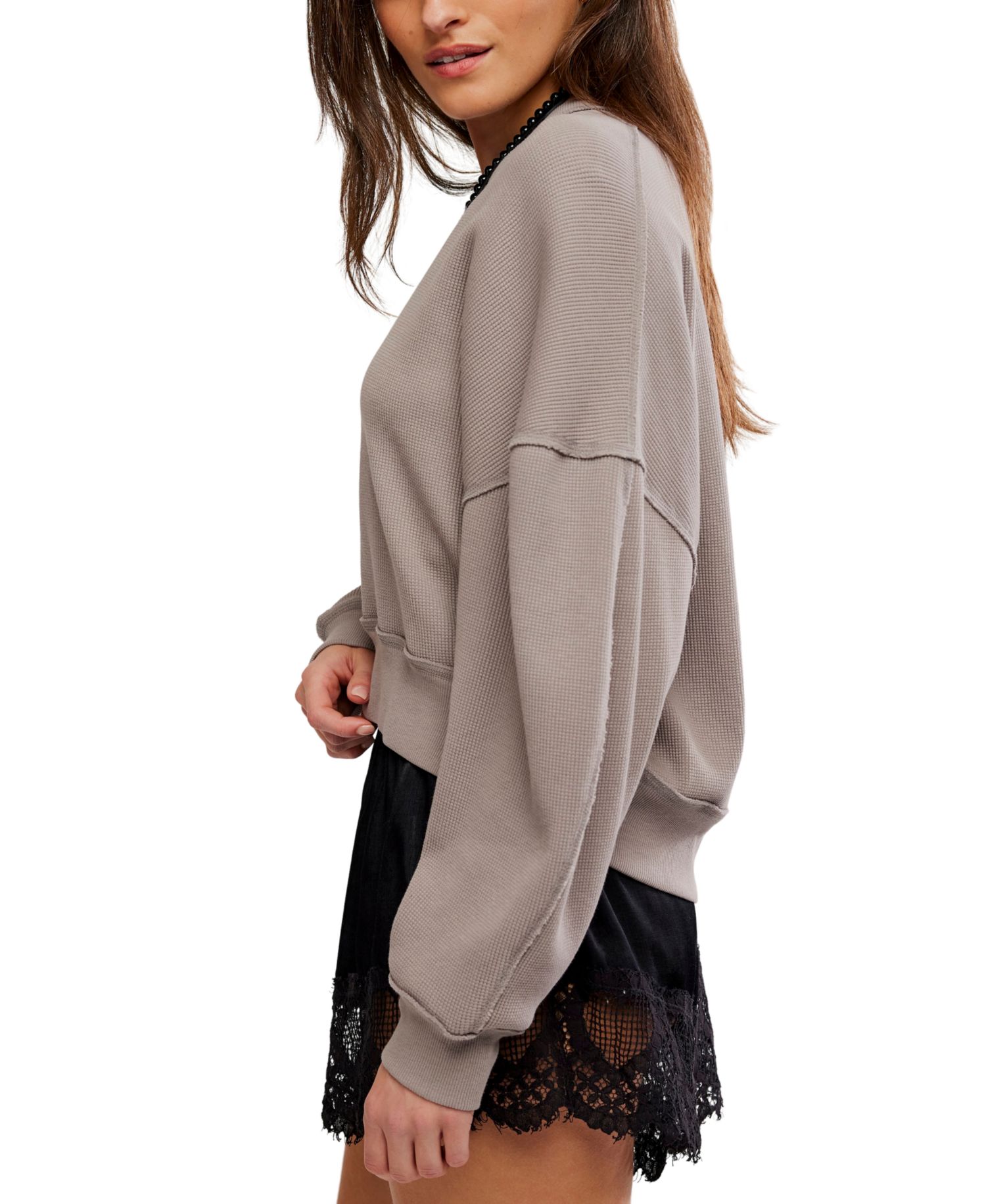 Women's Skyline Thermal Cropped Long-Sleeve T-Shirt