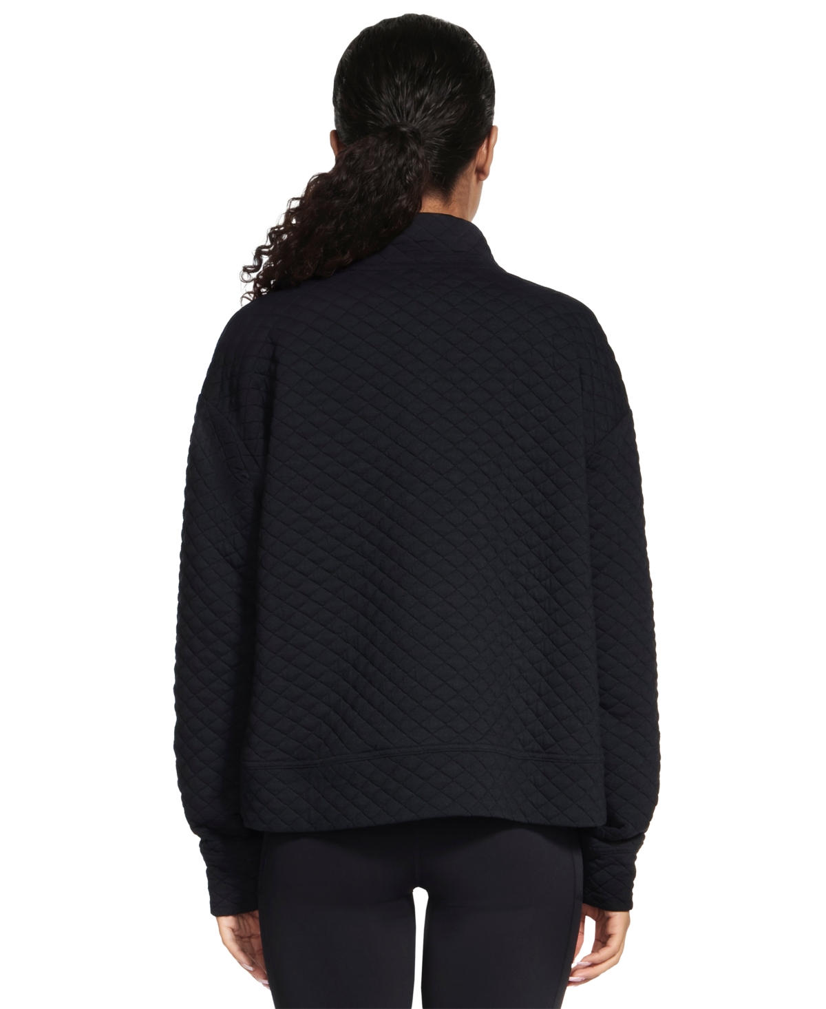 Skechers Women's Go Walk Diamond Quilted Full-Zip Mock-Neck Jacket