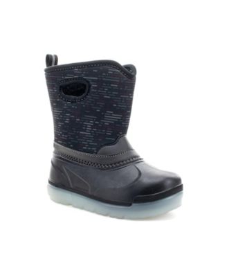 Little Boys ( 1 to 13 ) Travali Lighted Faux Fur Neoprene Cold Weather Boot