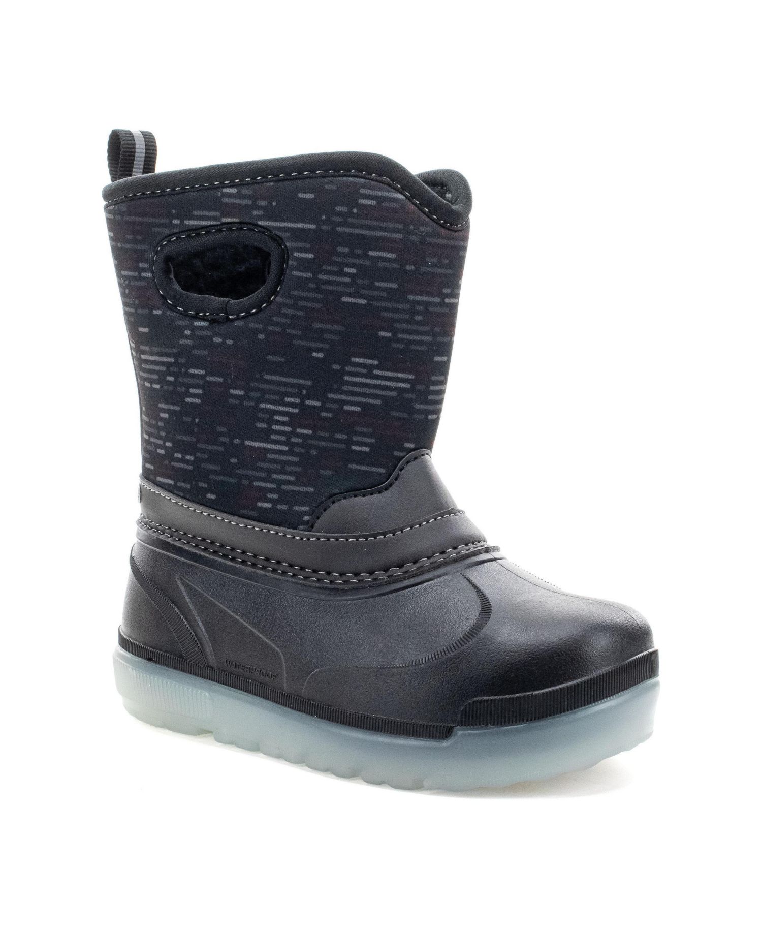 Little Boys ( 1 to 13 ) Travali Lighted Faux Fur Neoprene Cold Weather Boot
