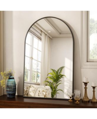Arched Bathroom Mirror, Aluminum Alloy Frame