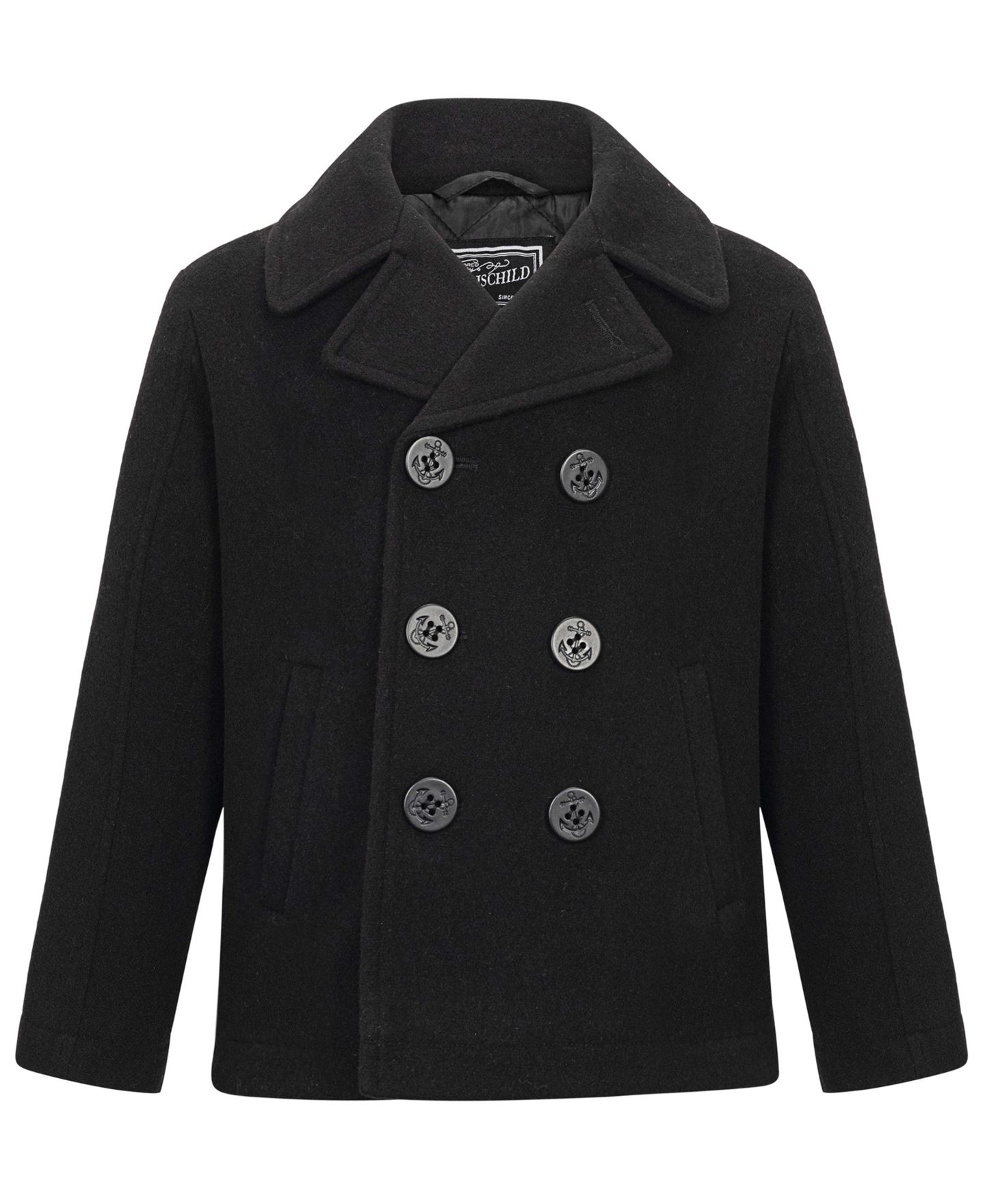 Пальто S Rothschild & CO Long-Sleeve Coat для мальчиков-малышей, цвет: Чёрный — фото 1