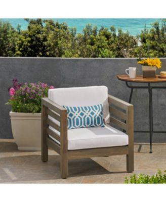 Oana Club Chair Modern, Durable, Removable Cushions, Slat Design