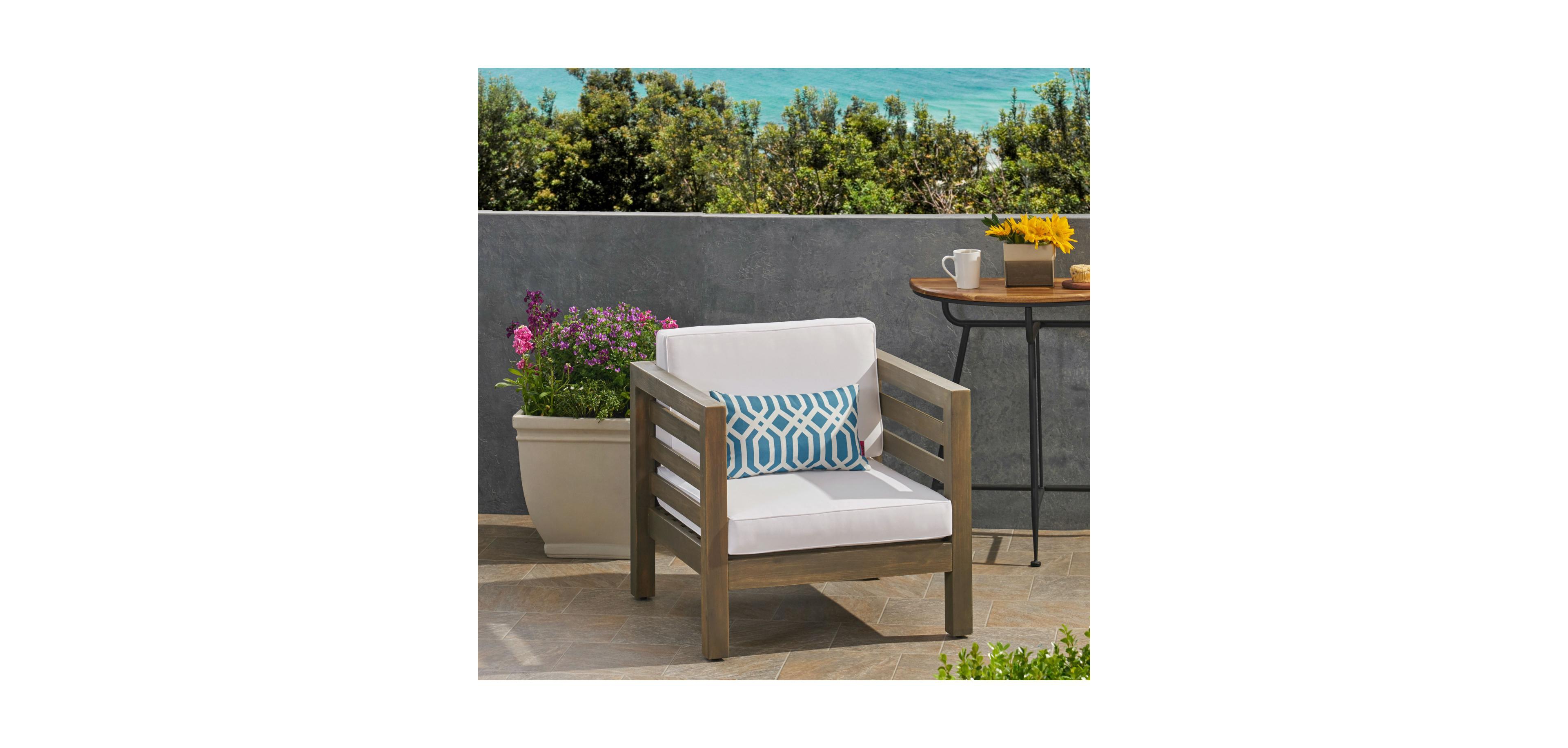 Streamdale Furniture Oana Club Chair Modern, Durable, Removable Cushions, Slat Design
