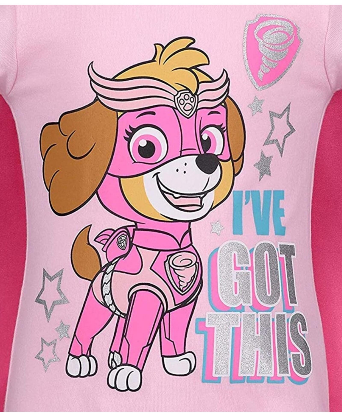 Paw Patrol Girls' 4-16 Skye Tiered Tulle T-Shirt, Tutu, Cape and Mask, 4-Piece Set