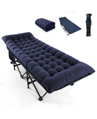 Camping Folding Bed Thick Mattress Portable Sleeping Bed
