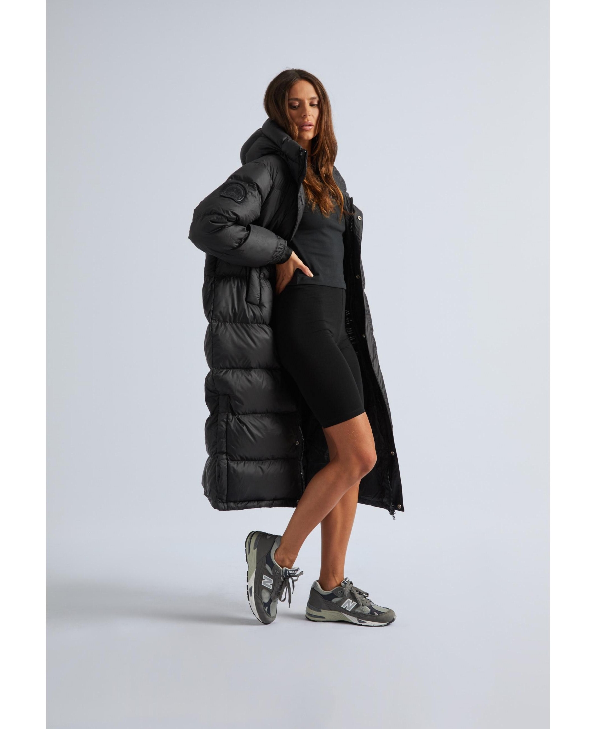 JACK1T Women's Longline Midi Puffer Coat